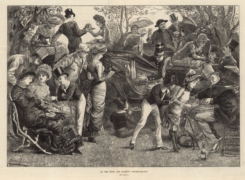 Eton ve Harrow kriket maçında by Harry Furniss