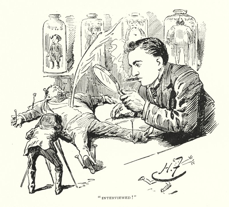 "Röportaj yapıldı!" (lito) by Harry Furniss