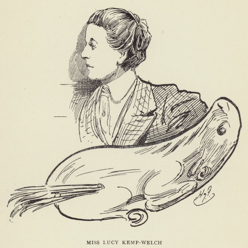 Bayan Lucy Kemp-Welch by Harry Furniss