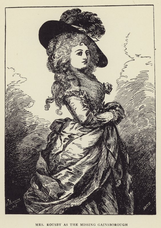 Bayan Rousby Kayıp Gainsborough olarak by Harry Furniss