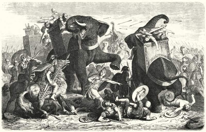 Gazze Savaşı, MÖ 312 (gravür) by Heinrich Leutemann