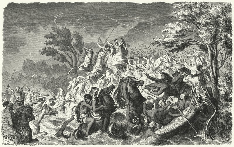 Crimissus Savaşı, MÖ 339 (gravür) by Heinrich Leutemann