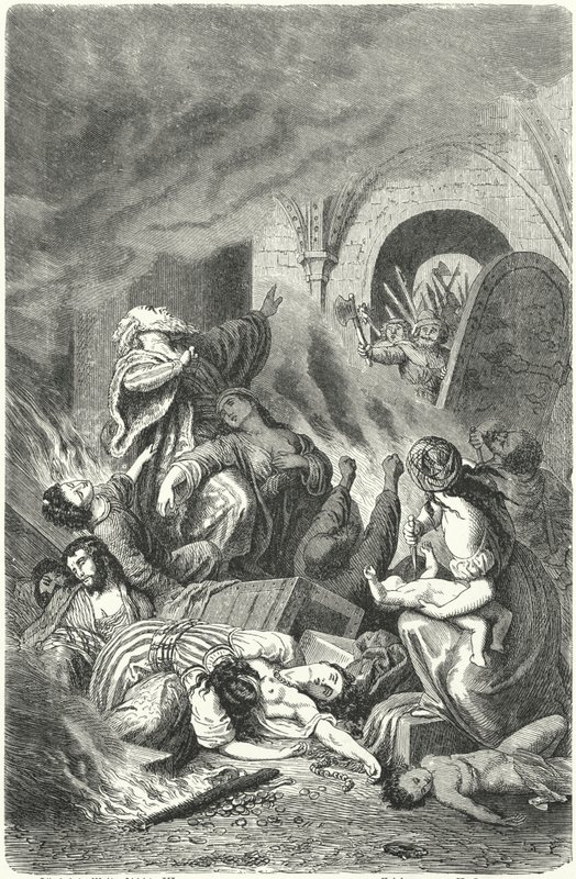 York Yahudilerinin Katliamı by Heinrich Leutemann