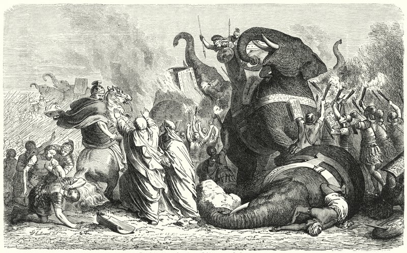 Asculum Savaşı, MÖ 279 (gravür) by Heinrich Leutemann