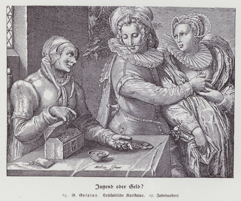 eşitsiz aşk by Hendrik (after) Goltzius
