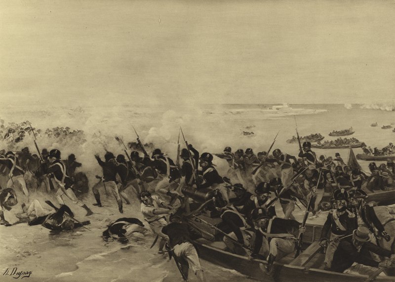 Battle of Aboukir, 1801 (gravure) by Henri Louis Dupray