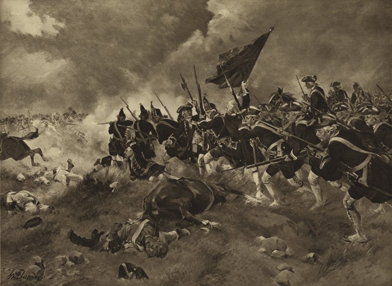 Dettingen Savaşı, 1743 (gravür) by Henri Louis Dupray
