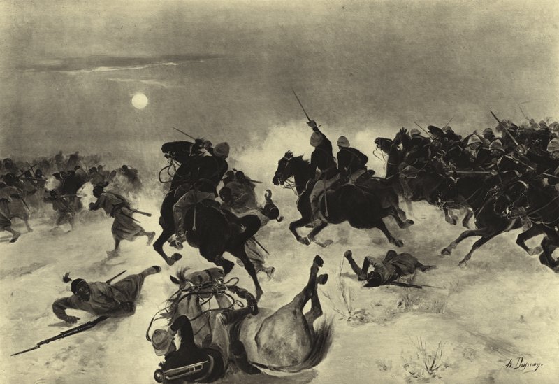 Kassassin Savaşı, 1882 (gravür) by Henri Louis Dupray