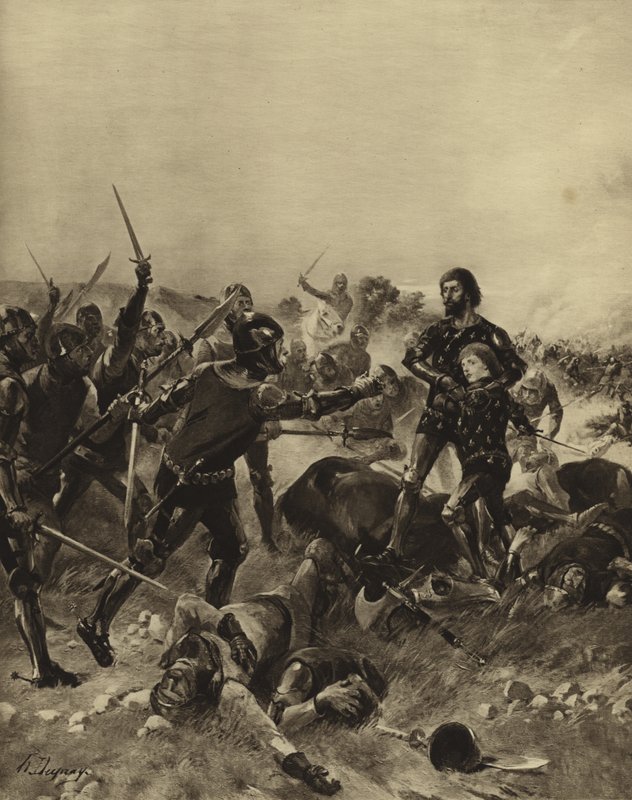 Battle of Poitiers, 1356 (gravure) by Henri Louis Dupray