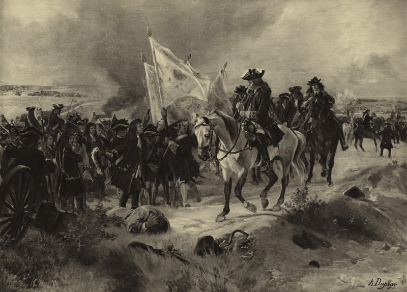Battle of Ramillies, 1706 (gravure) by Henri Louis Dupray