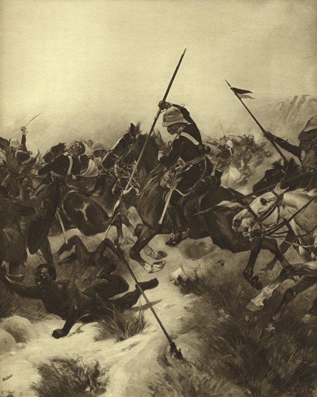 Ulundi Savaşı, 1879 (gravür) by Henri Louis Dupray