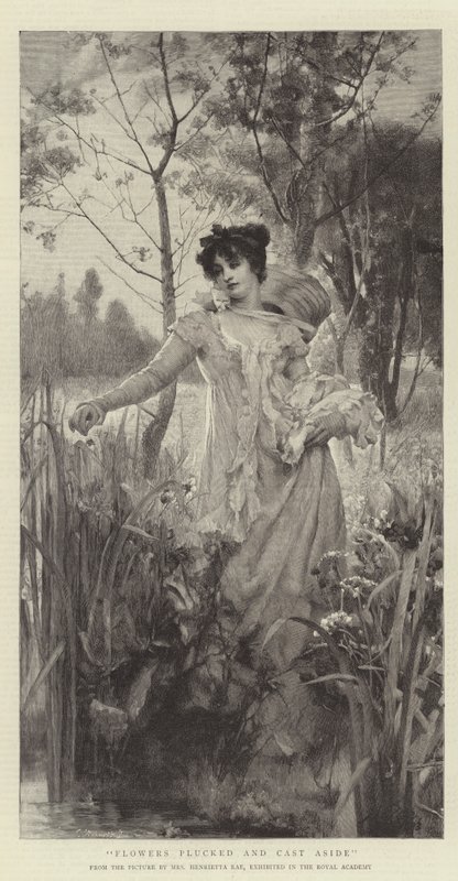 Koparıp Kenara Dökülen Çiçekler by Henrietta Rae