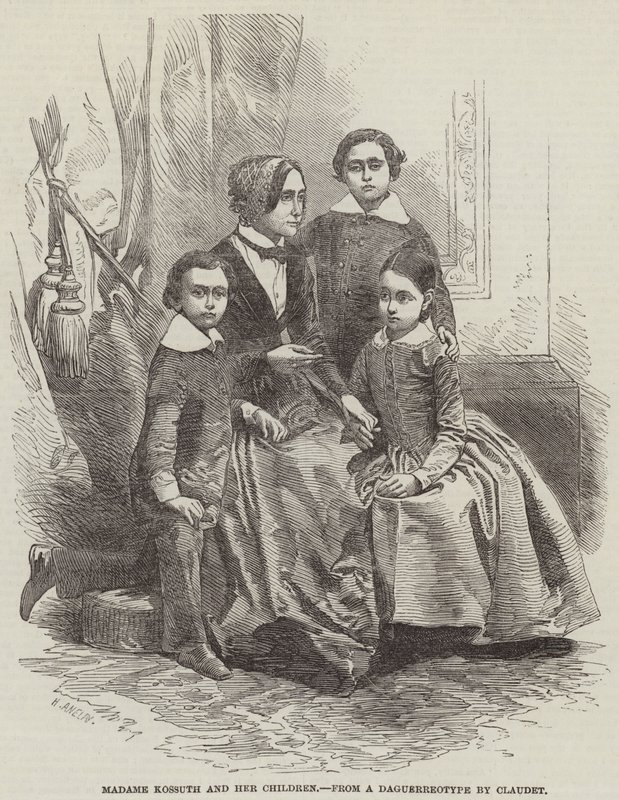 Madam Kossuth ve Çocukları by Henry Anelay