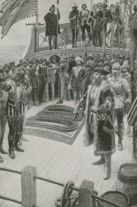 Macellan isyanı bastırır by Henry Marriott Paget