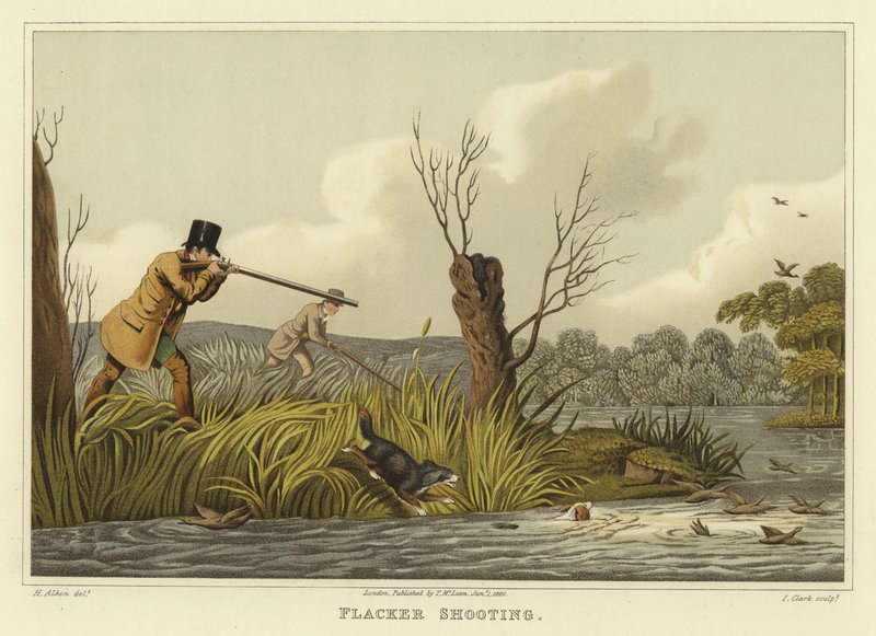 Flacker Çekimi (kromolitho) by Henry Thomas Alken
