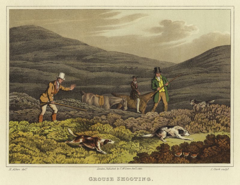 Orman Tavuğu Çekimi (kromolitho) by Henry Thomas Alken