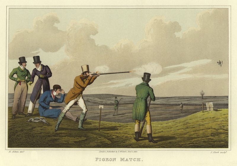 Güvercin Maçı (kromolitho) by Henry Thomas Alken