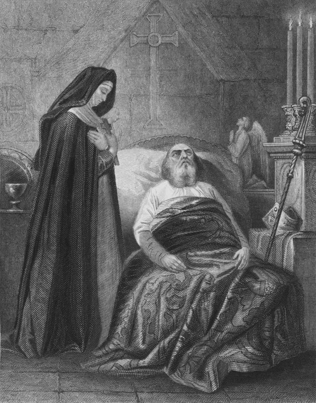 The death of St Patrick  by Henry after Warren