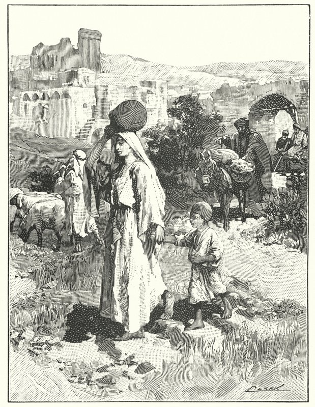 Bir Samaritan köyü (lito) by Henry Andrew Harper