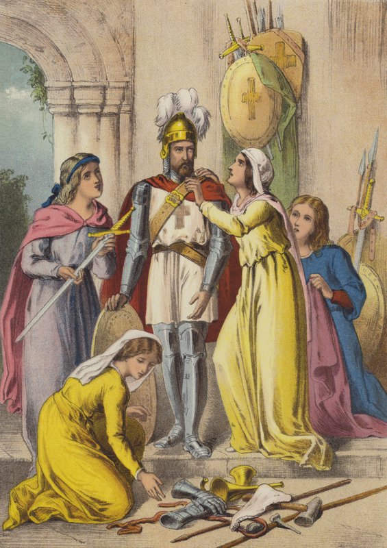 Hıristiyan silahlı (chromolitho) by Henry Courtney (after) Selous