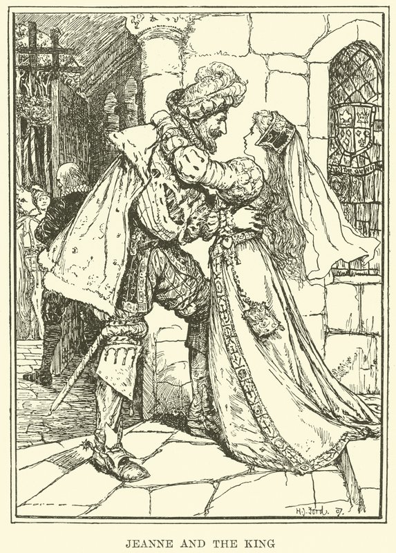 Jeanne ve Kral (gravür) by Henry Justice Ford