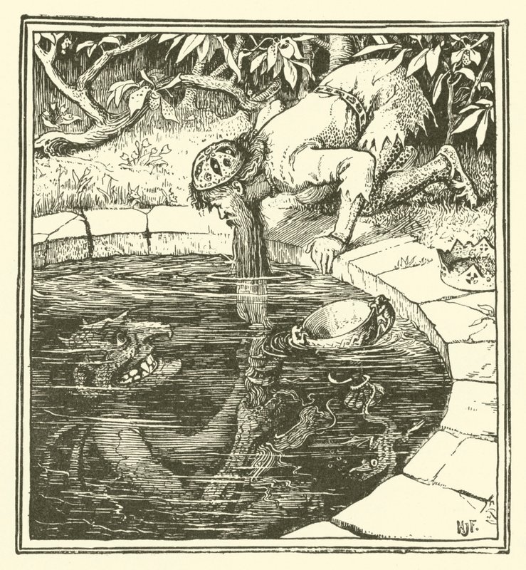 Kral Kojata (gravür) by Henry Justice Ford