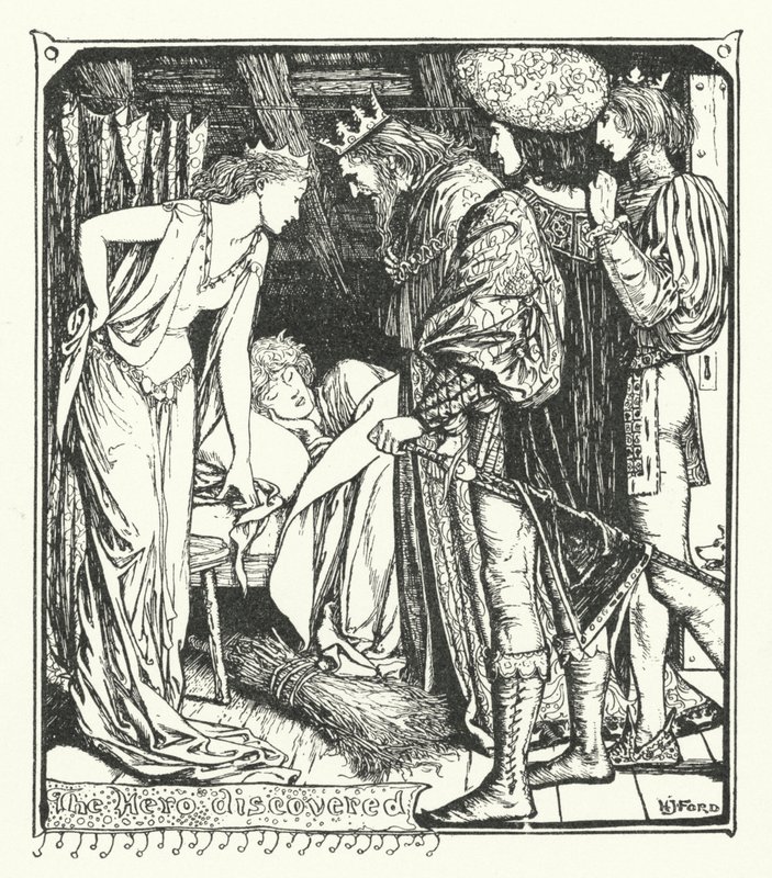 Keşfedilen Kahraman (gravür) by Henry Justice Ford