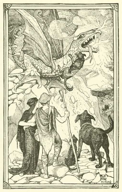 Üç Köpek (gravür) by Henry Justice Ford