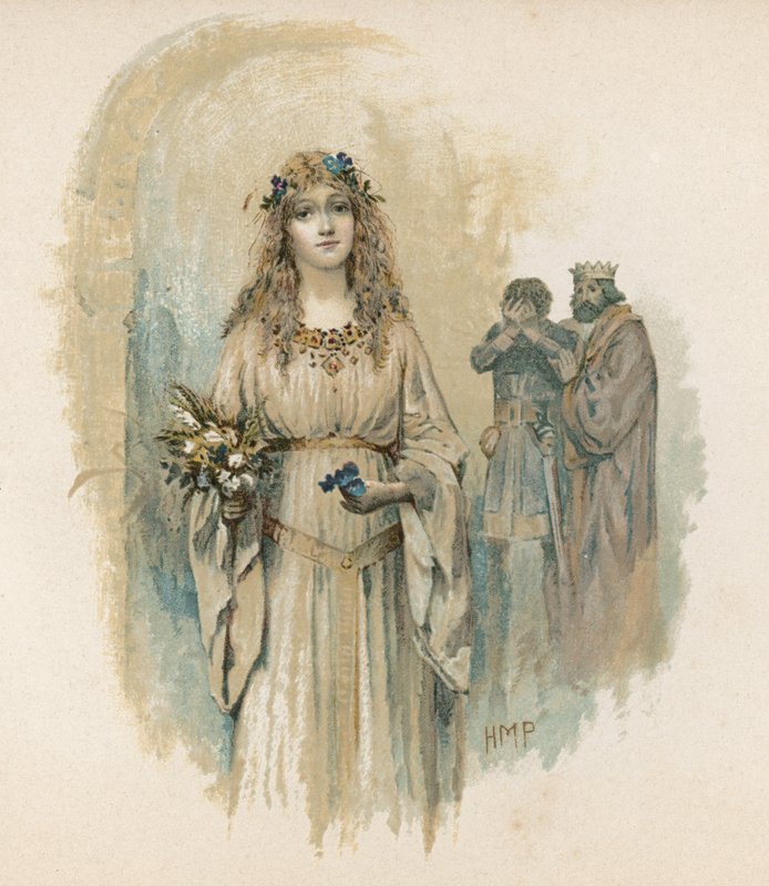 Ophelia from Hamlet (chromolitho) by Henry Marriott Paget