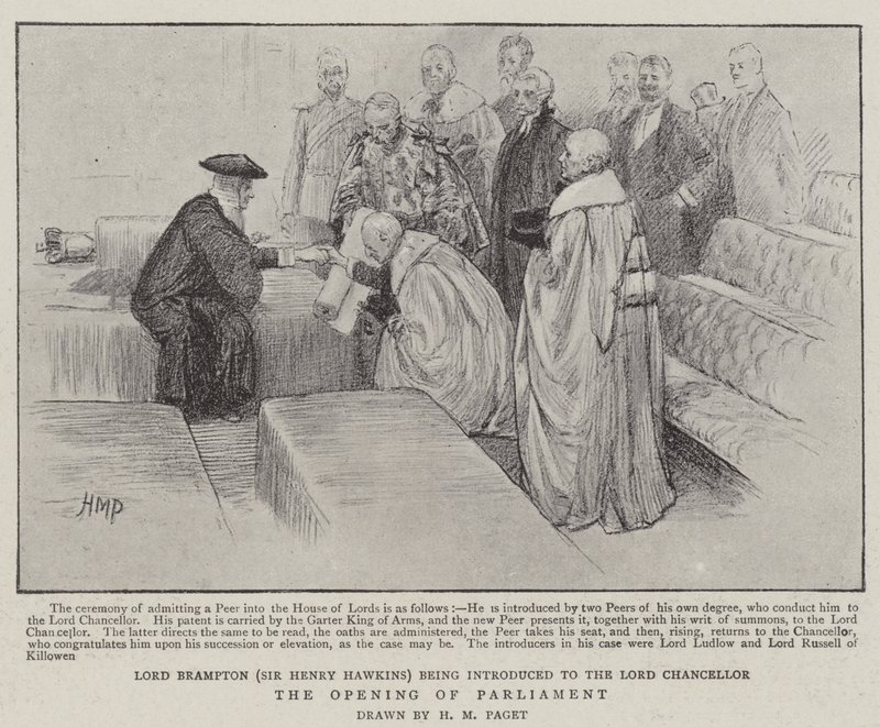 Parlamentonun Açılışı by Henry Marriott Paget