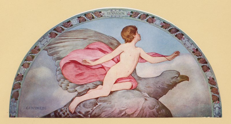 Tennyson#39;ın Ganymede#39;si (renkli litho) by Henry Oliver Walker