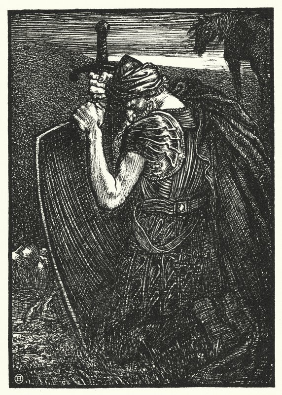 Matthew Arnold şiiri: Sohrab ve Rüstem (gravür) by Henry Ospovat