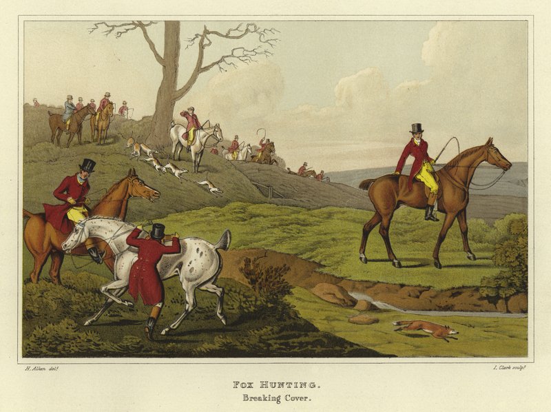 Tilki Avı (kromolitho) by Henry Thomas Alken
