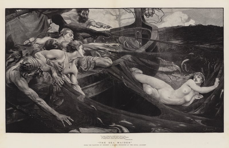 ಸಮುದ್ರ ಮೇಡನ್ ಟರ್ಕಿ by Herbert James Draper
