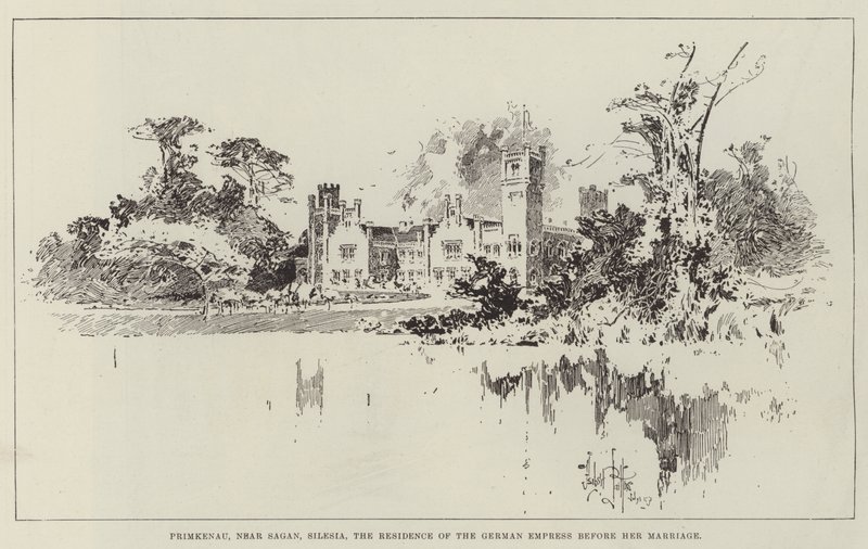 Primkenau, near Sagan, Silesia, the Residence of the German Empress before her Marriage  by Herbert Railton