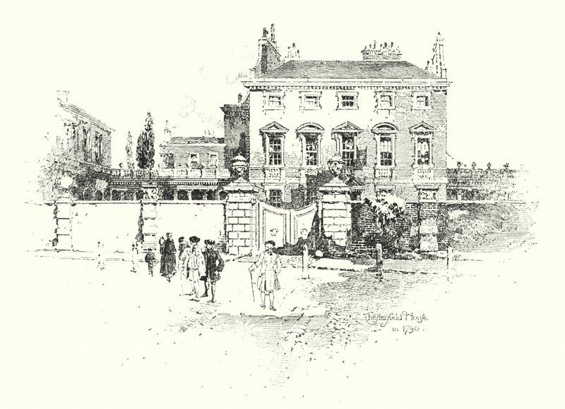 Chesterfield House, Londra, 1790 (lito) by Herbert (after) Railton