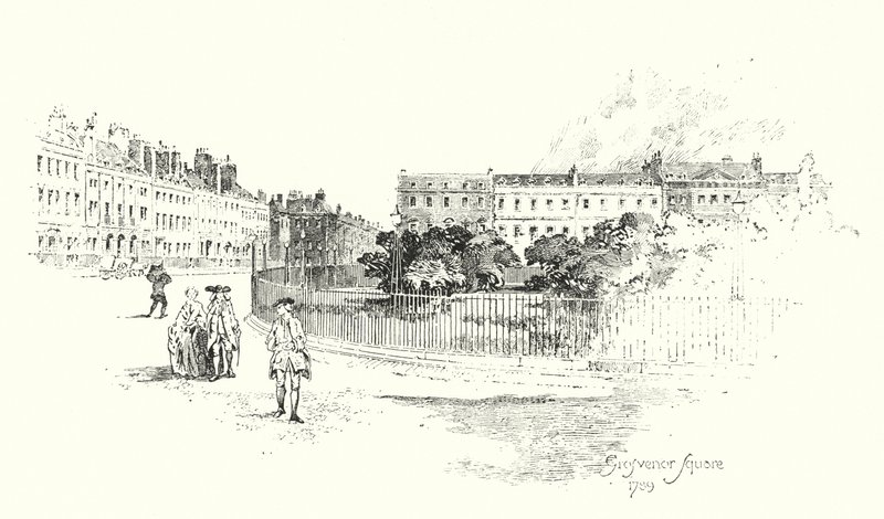 Grosvenor Meydanı, Londra by Herbert (after) Railton
