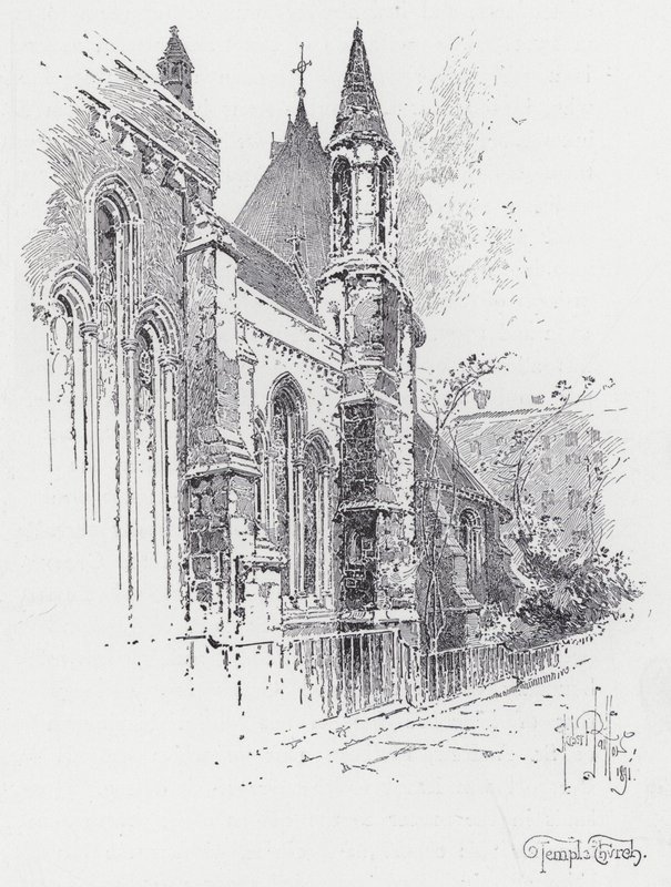Tapınak Kilisesi (gravür) by Herbert (after) Railton