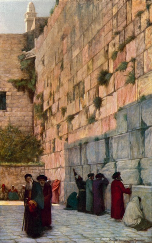 Ağıt Duvarı, Kudüs by Herbert Gustave after Schmalz