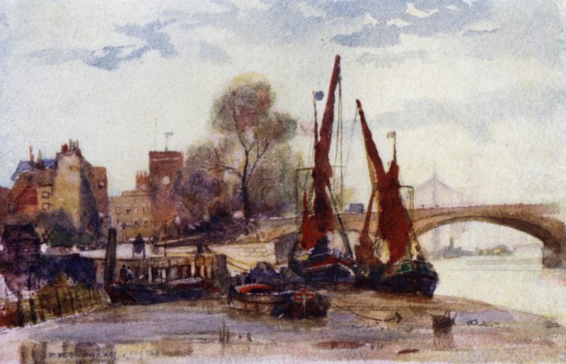 Chelsea Staith (renkli taş) by Herbert Menzies (after) Marshall
