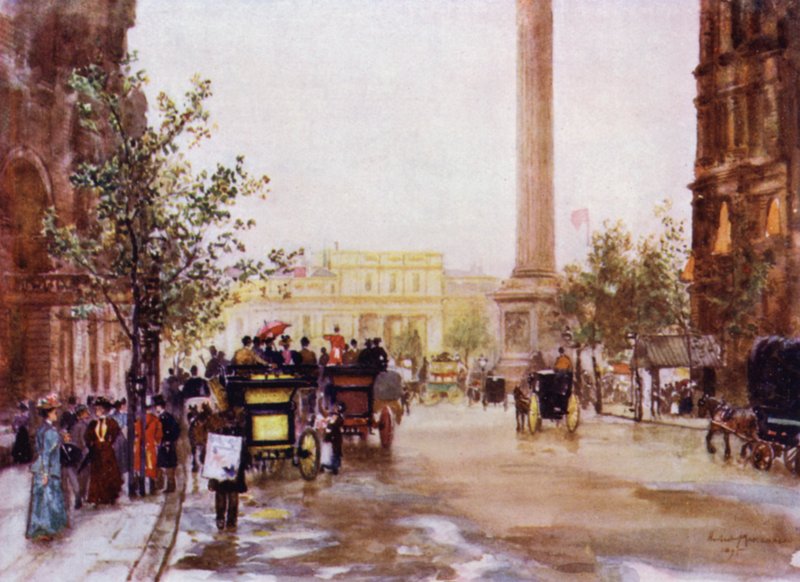 Northumberland Caddesi (renkli taş) by Herbert Menzies (after) Marshall