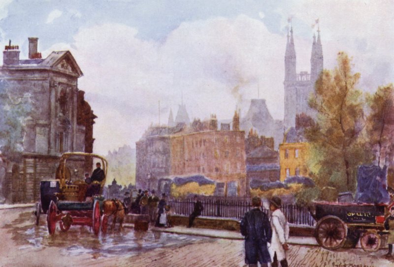 Aziz Bartholomew Meydanı (renkli taş) by Herbert Menzies (after) Marshall