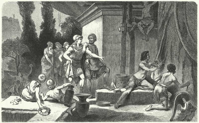 Perikles altında Yunan sanatının çiçek açması by Hermann Vogel