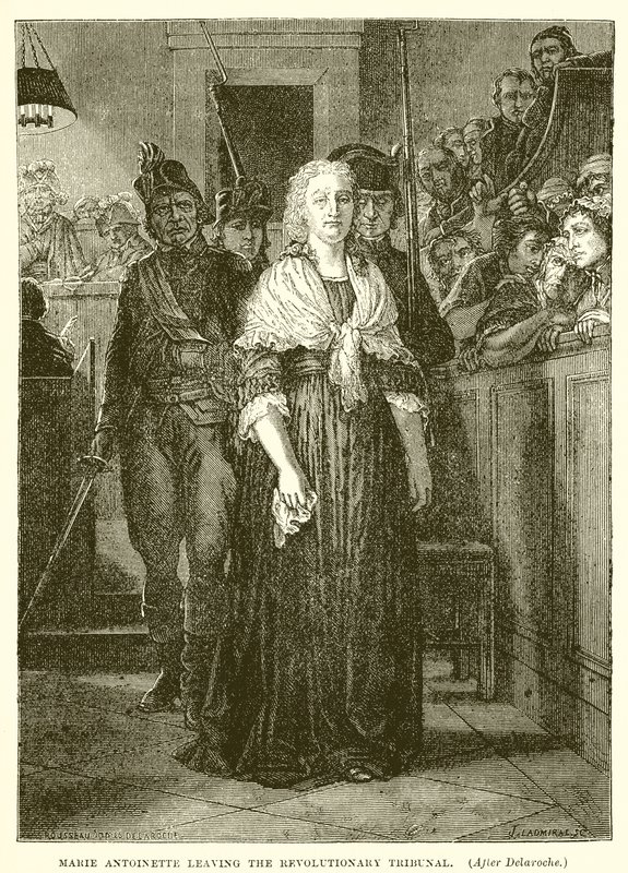 Marie Antoinette devrimci mahkemeden ayrılıyor by Hippolyte Delaroche