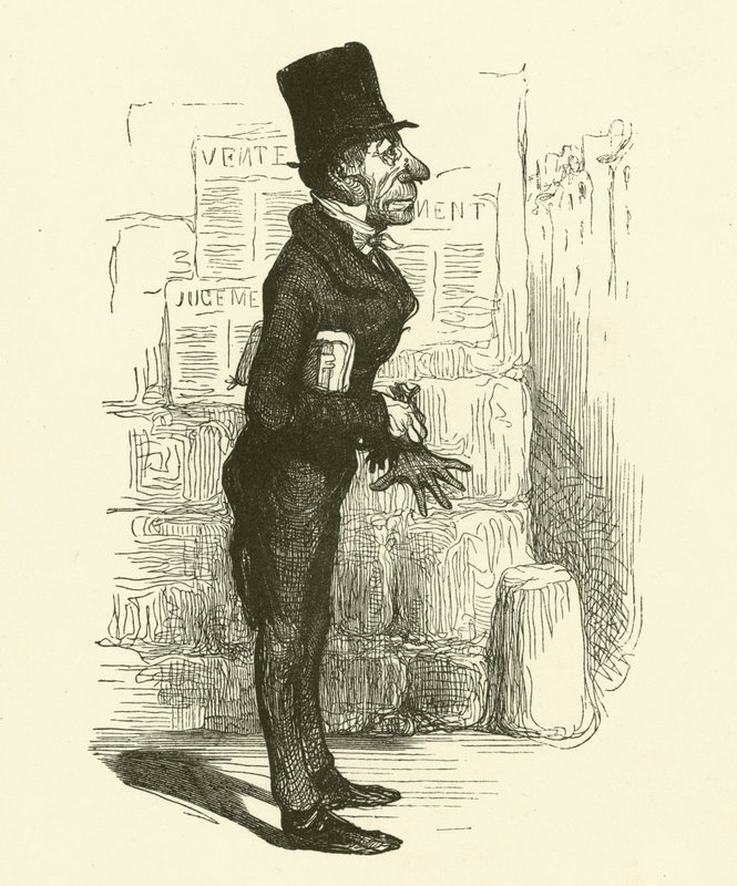 Küçük Avukat (gravür) by Honore (after) Daumier