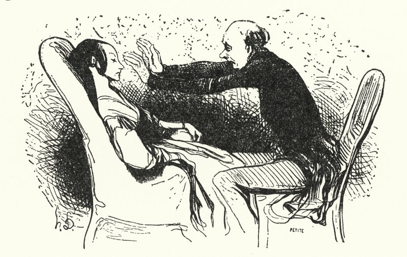 Hipnozcu (lito) by Honore (after) Daumier