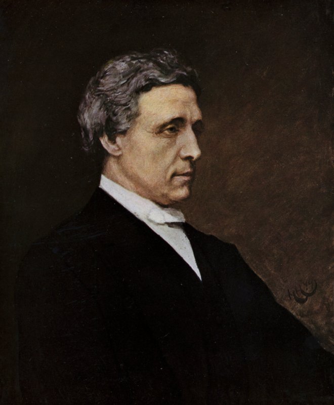 CL Dodgson (renkli taş) by Hubert von (after) Herkomer