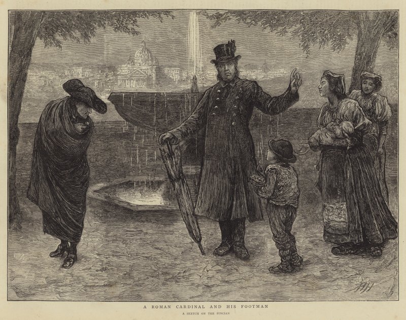 Bir Roma Kardinali ve Uşağı by Hubert von Herkomer