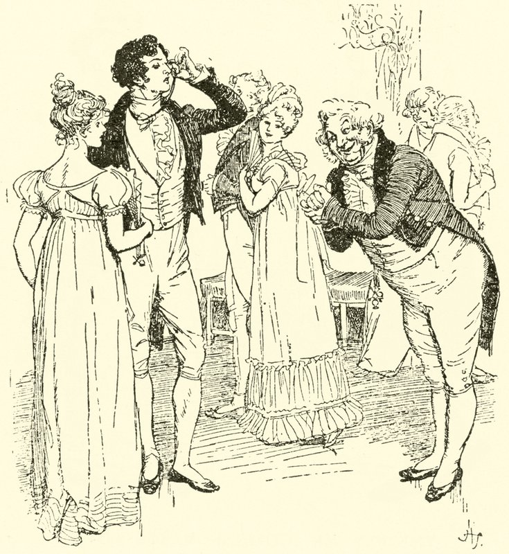 In the ballroom at Netherfield  by Hugh Thomson