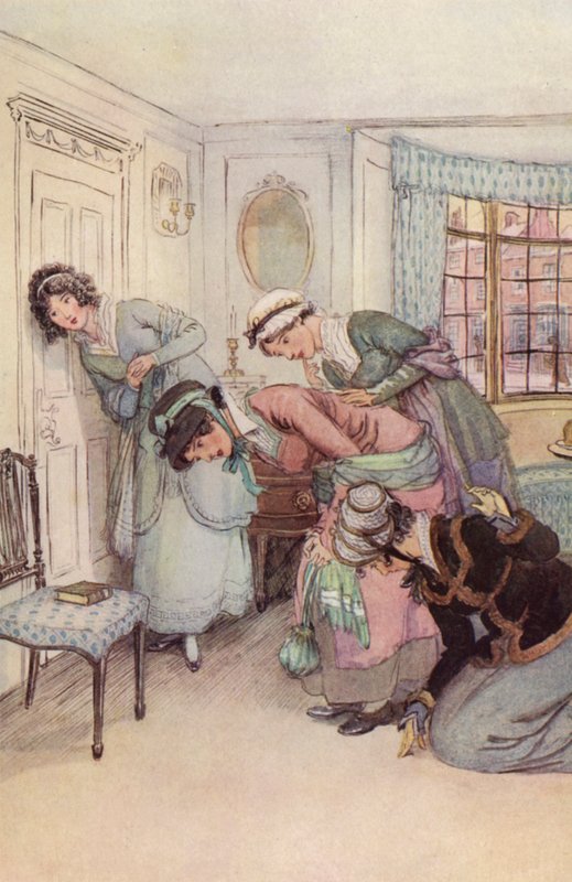 Quality Street için İllüstrasyon by Hugh Thomson